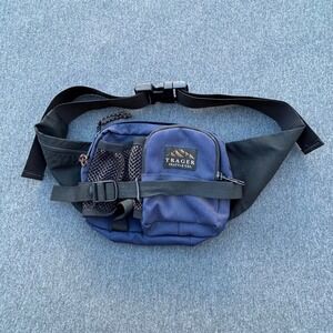 Vintage Trager Seattle Waist Pack Made in USA Blue Hiking Lumbar Fanny Pack